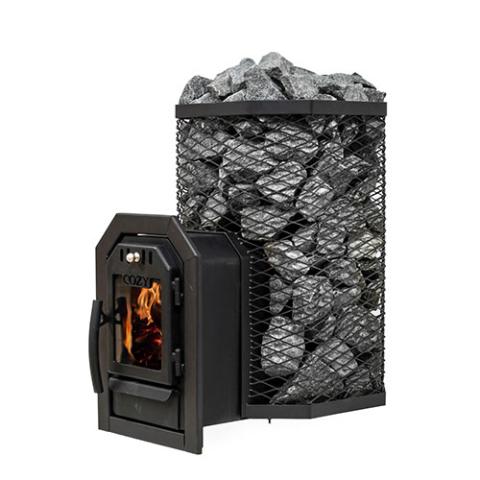 Cozy Heat Thru-Wall Sauna Heater Wood-Burning Sauna Stove, Up to 18kW