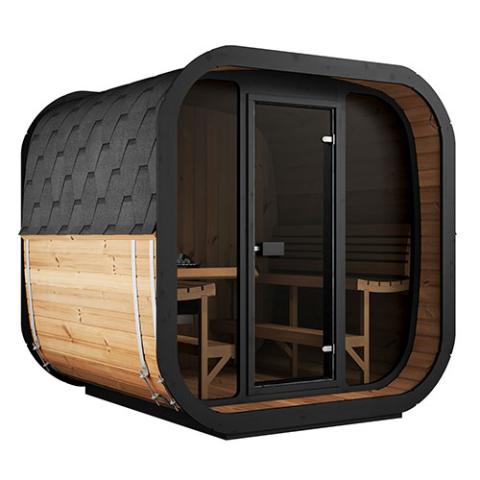 SaunaLife Model CL7G Cube-Series Outdoor Home Sauna Kit, Up to 6 Persons