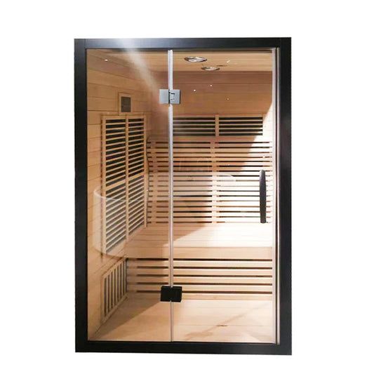 2 - Person FAR Infrared Sauna with Remote Control in Hemlock - Indoor/Outdoor