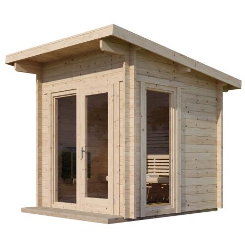 SaunaLife Model G4 Outdoor Home Sauna Kit Garden-Series Outdoor Home Sauna Kit - Up to 6 Persons