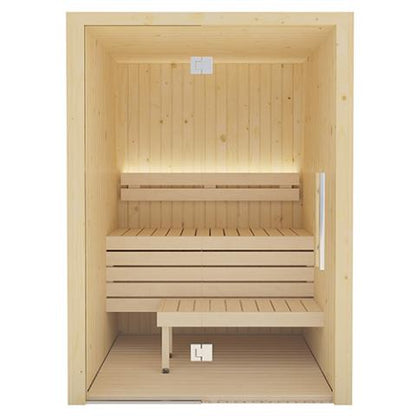 SaunaLife Model X2 XPERIENCE Series Indoor Sauna DIY Kit w/LED Light System, 1-2-Person, Spruce