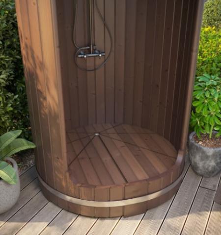 SaunaLife Barrel Shower Model R3 Rain-Series Outdoor Barrel Shower Kit