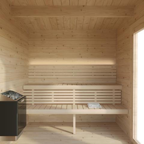 SaunaLife Model G4 Outdoor Home Sauna Kit Garden-Series Outdoor Home Sauna Kit - Up to 6 Persons