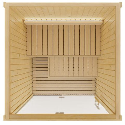 SaunaLife Model X2 XPERIENCE Series Indoor Sauna DIY Kit w/LED Light System, 1-2-Person, Spruce