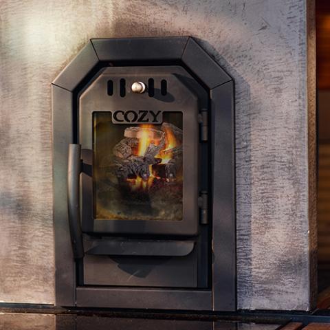 Cozy Heat Thru-Wall Sauna Heater Wood-Burning Sauna Stove, Up to 18kW