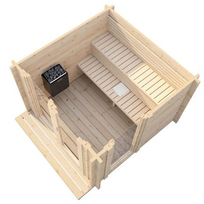 SaunaLife Model G4 Outdoor Home Sauna Kit Garden-Series Outdoor Home Sauna Kit - Up to 6 Persons