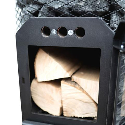 Cozy Heat Thru-Wall Sauna Heater Wood-Burning Sauna Stove, Up to 18kW