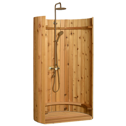 Ellipse Curved Rinse Outdoor Shower