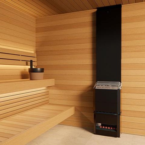 Saunum AIR 5 Sauna Heater Air Series, Sauna Heater w/Climate Equalizer, Black